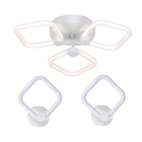 Комплект LED-освітлення G 2589: Пристельова люстра 42W + 2 Світильники 14W