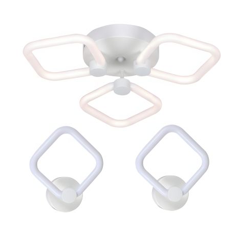 LED-освітлення комплект G 2589: Пристельова люстра 42W + 2 світильники 14W