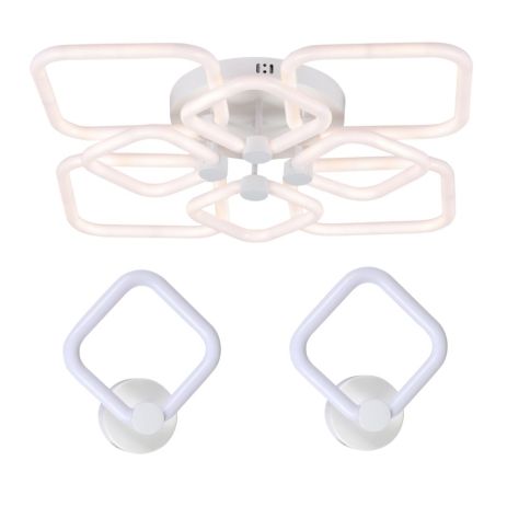 Комплект LED-освітлення G 2589: Пристельова люстра 144W + 2 Світильники 14W