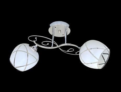 Люстра стельова з 2 плафонами 2348E/2 Хром