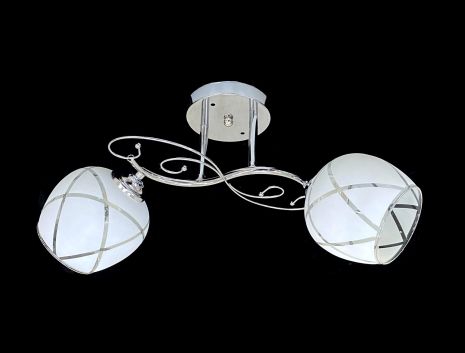 Люстра стельова на 2 плафони 2348E/2 Хром Люстра стельова на 2 плафони 2348E/2 Хром