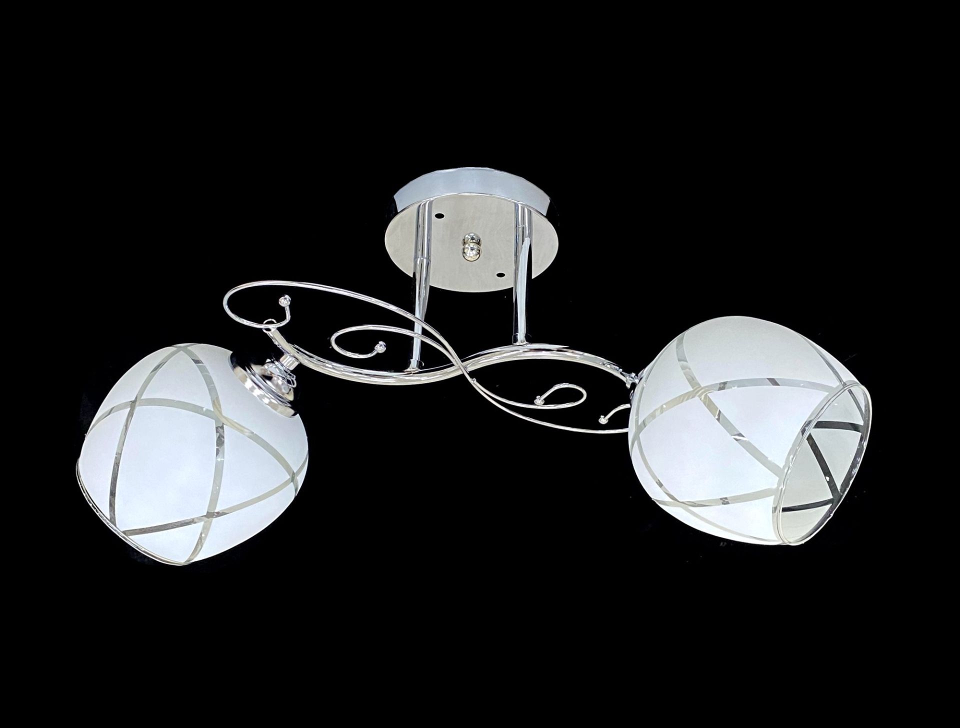 Люстра стельова на 2 плафони 2348E/2 Хром Люстра стельова на 2 плафони 2348E/2 Хром