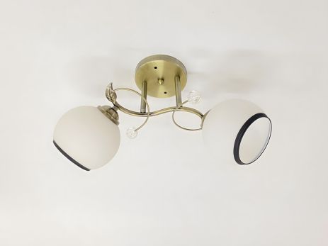 Стельова люстра на 2 плафони 6220J/2 Бронза