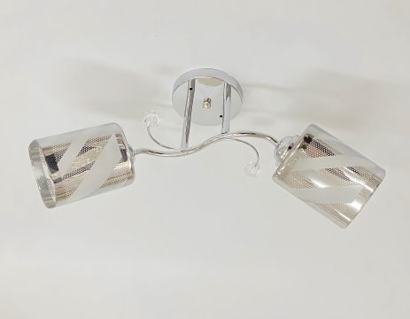 Стельова люстра з 2 плафонами 6247E/2 Хром