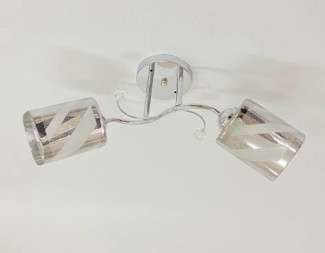 Люстра стельова на 2 плафони 6247E/2 Хром Люстра стельова на 2 плафони 6247E/2 Хром