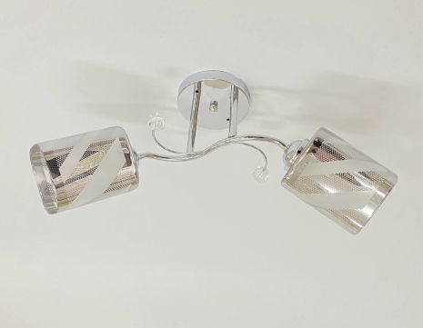 Люстра стельова на 2 плафони 6247E/2 Хром Люстра стельова на 2 плафони 6247E/2 Хром