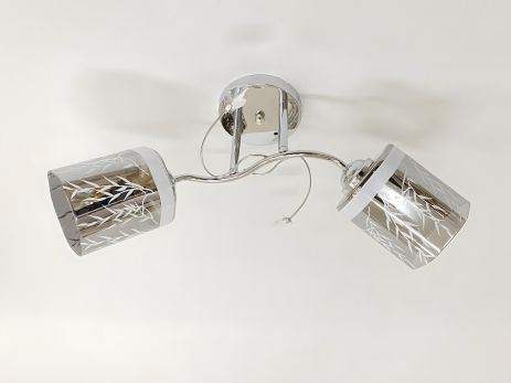 Потолочная люстра на 2 плафона 6248E/2 Хром