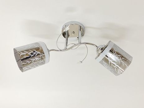 Люстра стельова на 2 плафони 6248E/2 Хром Люстра стельова на 2 плафони 6248E/2 Хром