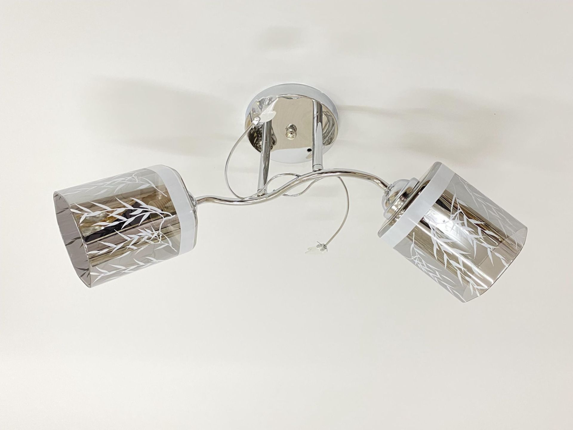 Люстра стельова на 2 плафони 6248E/2 Хром Люстра стельова на 2 плафони 6248E/2 Хром