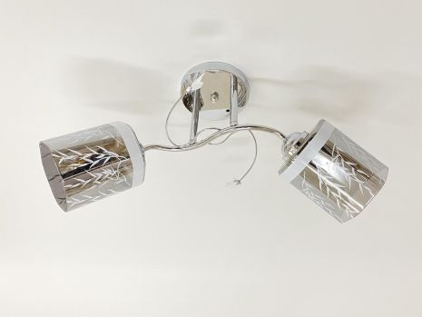 Люстра стельова на 2 плафони 6248E/2 Хром Люстра стельова на 2 плафони 6248E/2 Хром
