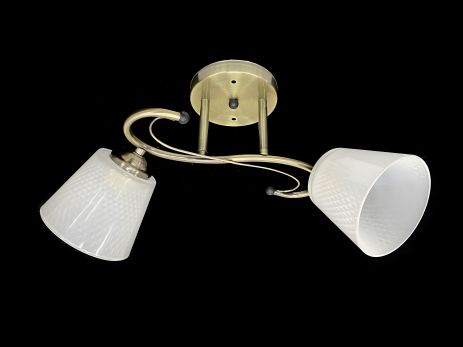 Люстра стельова з 2 плафонами 7051C/2 Бронза