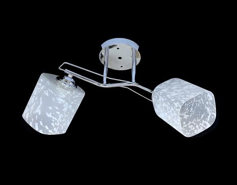 Стельова люстра на 2 плафони, модель 7364F/2 Хром