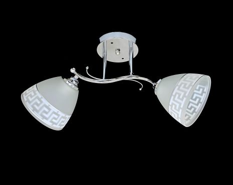 Люстра потолочная на 2 плафона 9506E/2 Хром