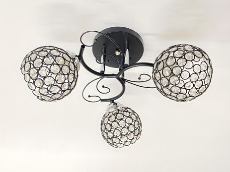 Стільникова люстра на 3 плафони 2348C/3 чорна+хром Стільникова люстра на 3 плафони 2348C/3 чорна+хром