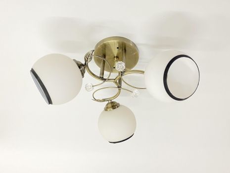 Люстра стельова на 3 плафони 6220J/3 Бронза Люстра стельова на 3 плафони 6220J/3 Бронза