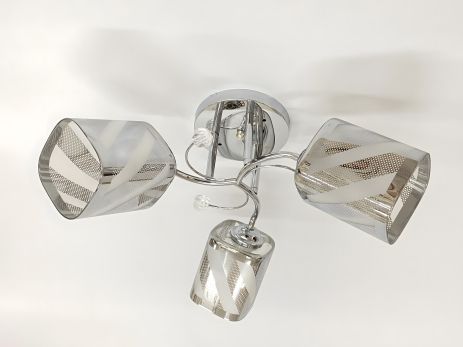 Стельова люстра на 3 плафони 6247E/3 Хром Стельова люстра на 3 плафони 6247E/3 Хром