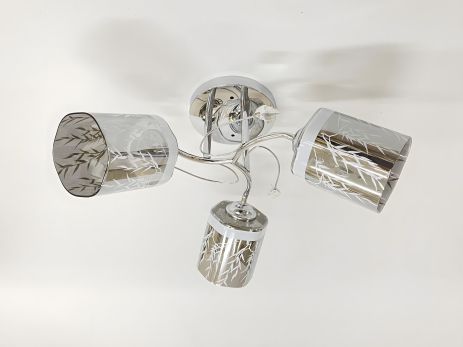 Люстра потолочная на 3 плафона 6248E/3 Хром оригинальная