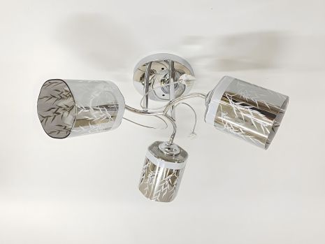 Люстра потолочная на 3 плафона 6248E/3 Хром оригинальная