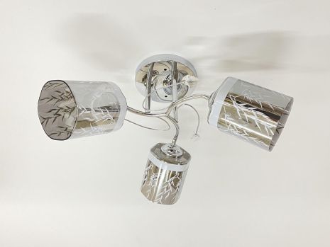 Люстра стельова на 3 плафони 6248E/3 Хром Люстра стельова на 3 плафони 6248E/3 Хром