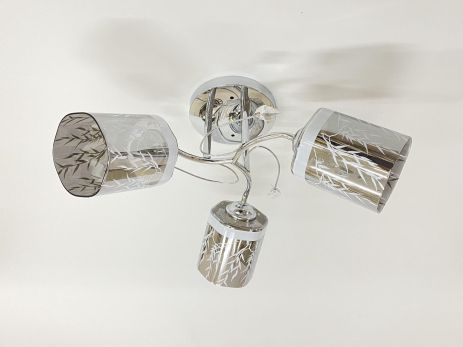 Люстра потолочная на 3 плафона 6248E/3 Хром