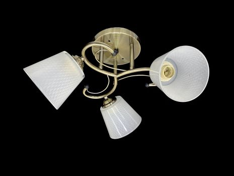 Люстра стельова на 3 плафони 7051C/3 Бронза Люстра стельова на 3 плафони 7051C/3 Бронза