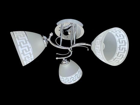 Люстра стельова на 3 плафони 9506E/3 Хром Люстра стельова на 3 плафони 9506E/3 Хром