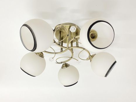 Люстра потолочная на 5 плафонов 6220J/5 Бронза