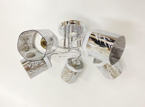 Люстра потолочная на 5 плафонов 6248E/5 Хром