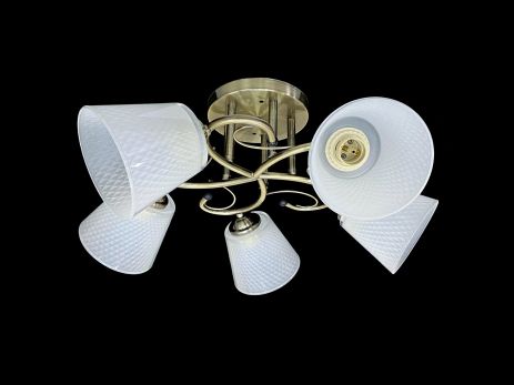 Люстра потолочная на 5 плафонов 7051C/5 Бронза