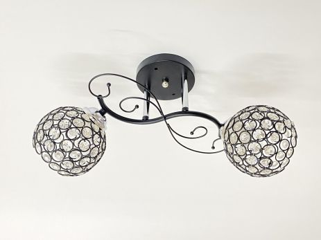 Люстра на два плафони 2348C/2 Чорний Хром Люстра на два плафони 2348C/2 Чорний Хром