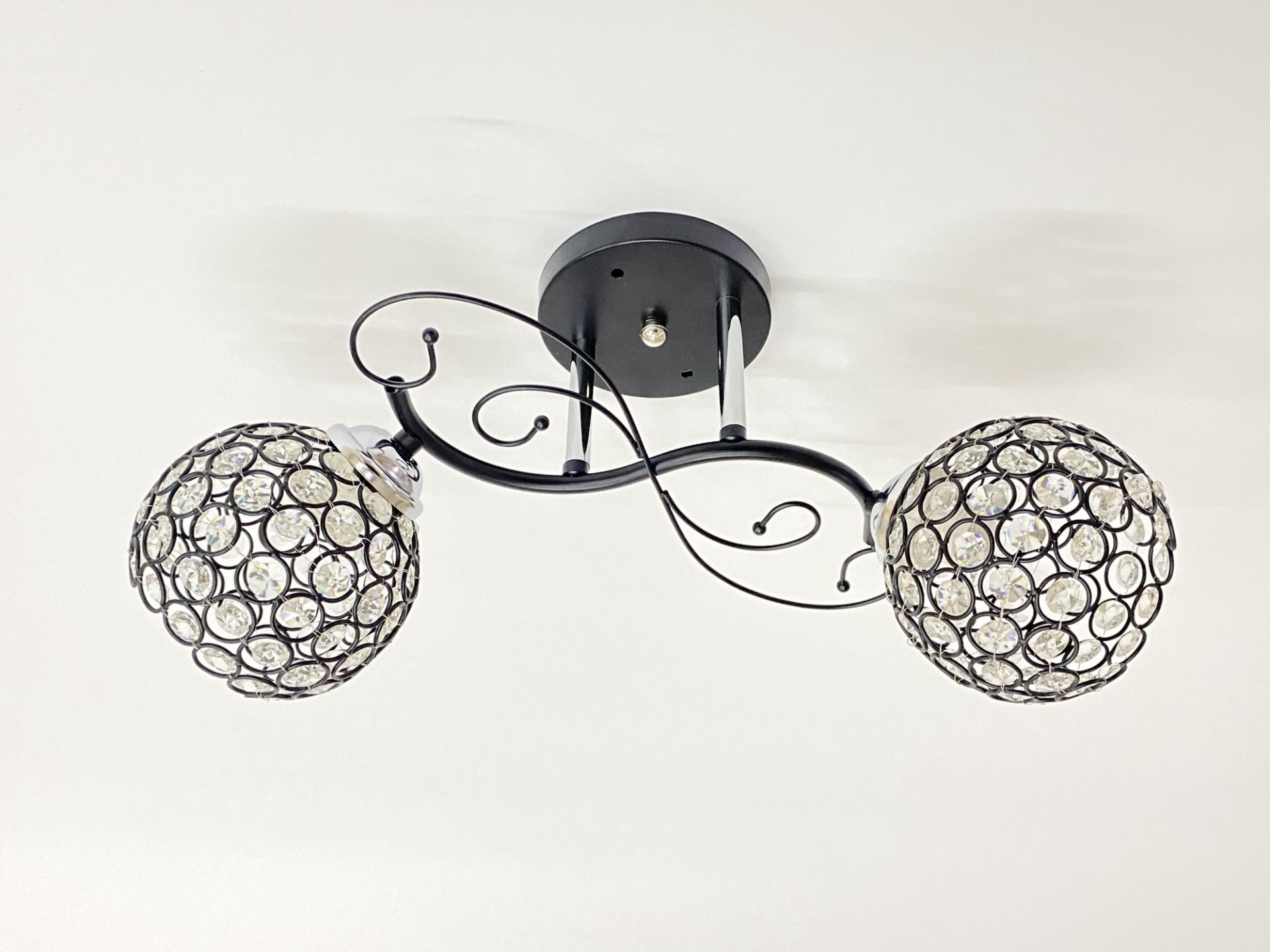 Люстра на два плафони 2348C/2 Чорний Хром Люстра на два плафони 2348C/2 Чорний Хром