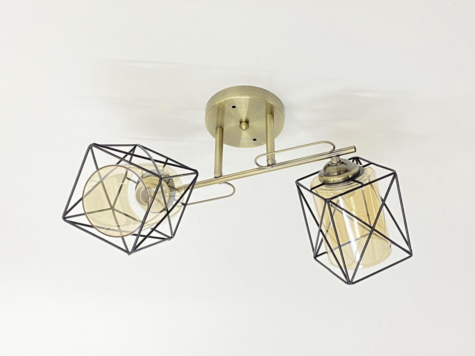 Люстра на два плафони 91207/2 бронза+чорний Люстра на два плафони 91207/2 бронза+чорний