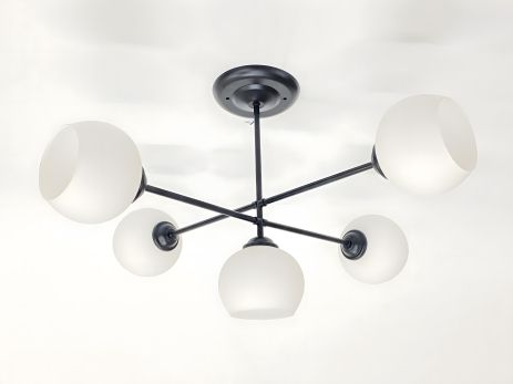 Подвесная черная люстра на 5 плафонов 91175B/5 Подвесная черная люстра на 5 плафонов 91175B/5