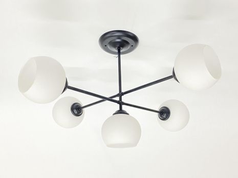 Подвесная люстра на 5 плафонов 91175B/5 черная