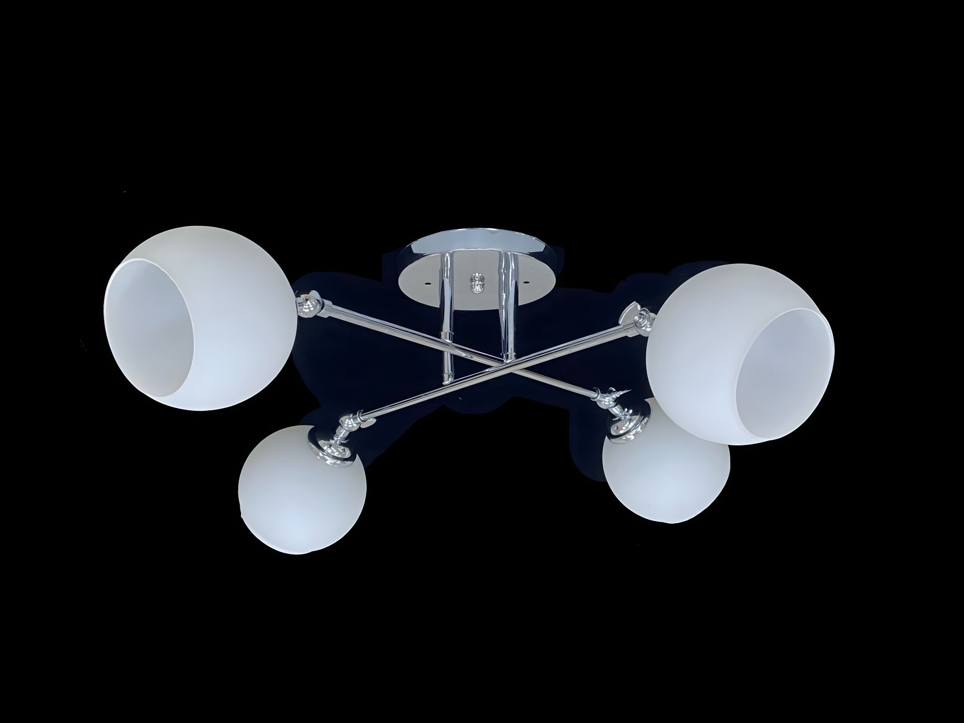 Подвесная люстра с 4 плафонами 91176B/4 хром Подвесная люстра с 4 плафонами 91176B/4 хром