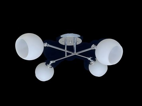 Подвесная люстра с 4 плафонами 91176B/4 хром Подвесная люстра с 4 плафонами 91176B/4 хром