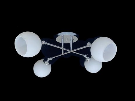 Подвесная люстра на 4 плафона 91176B/4 хром