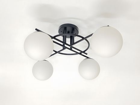 Люстра підвісна з 4 плафонами 91182/4 чорна