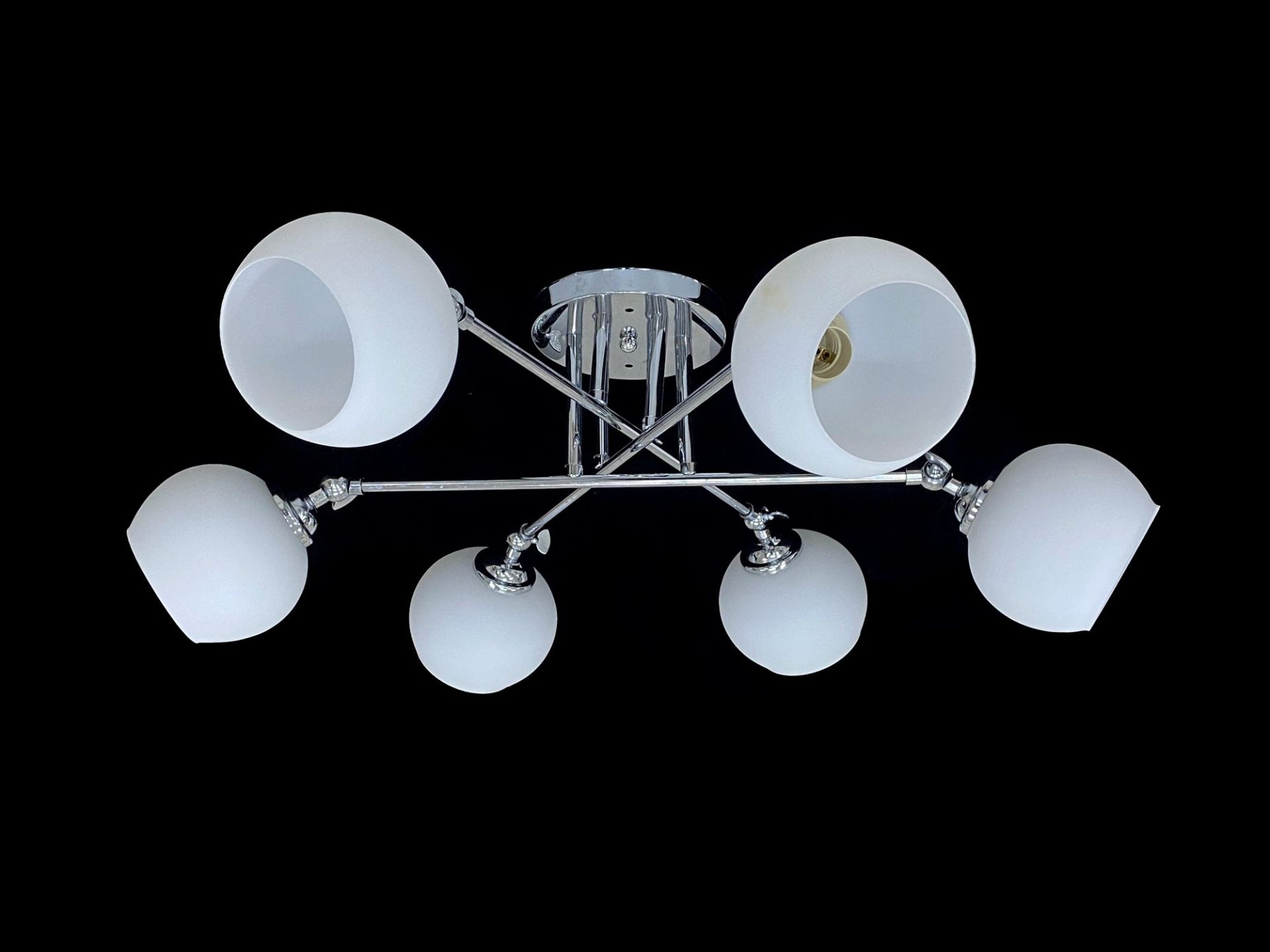 Подвесная люстра на 6 плафонов 91176B/6 хром Подвесная люстра на 6 плафонов 91176B/6 хром