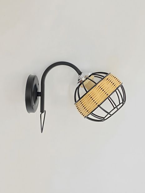 Бра настенное черное+хром B-91179A/1