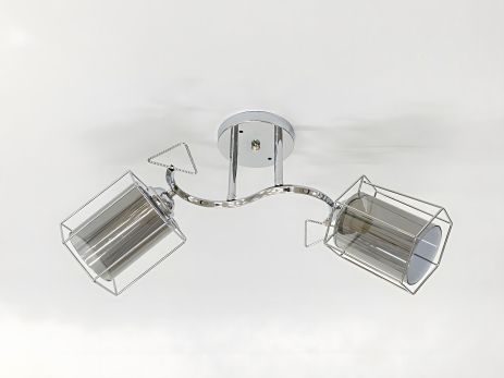 Люстра стельова на 2 плафони 91179B/2 хром