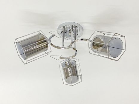 Стельова люстра на 3 плафони 91179B/3 хром Стельова люстра на 3 плафони 91179B/3 хром