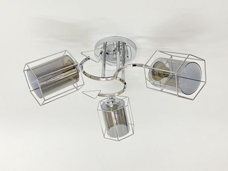 Потолочная люстра на 3 плафона 91179B/3 хром