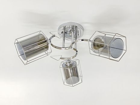 Стельова люстра з 3 плафонами 91179B/3 хром