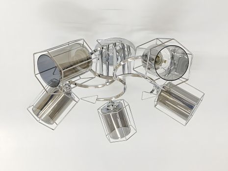 Стельова люстра з 5 плафонами 91179B/5 хром