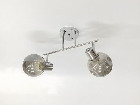 Люстра потолочная с 2 плафонами 91180B/2 хром