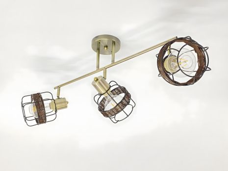 Бронзова стельова люстра з 3 плафонами 91180J/3 Бронзова стельова люстра з 3 плафонами 91180J/3