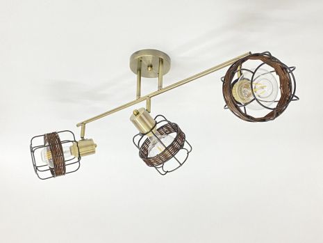 Стельова люстра на 3 плафони 91180J/3 бронза Стельова люстра на 3 плафони 91180J/3 бронза