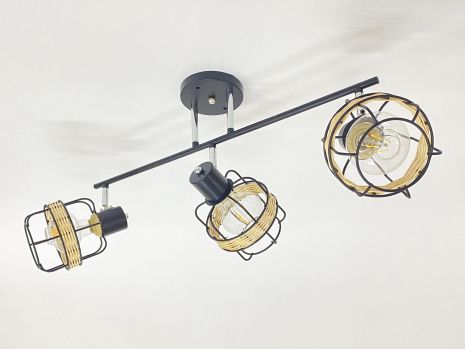 Стельова люстра на 3 плафони 91180K/3 чорний+хром Стельова люстра на 3 плафони 91180K/3 чорний+хром