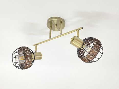 Стельова люстра на 2 плафони 91180L/2 бронза Стельова люстра на 2 плафони 91180L/2 бронза